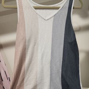 Source Unknown Pastel Striped Tank Top